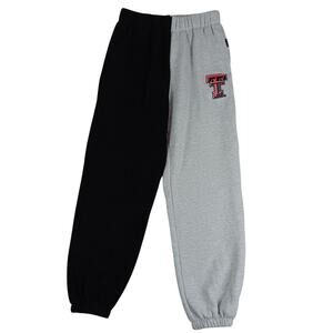 Hype & Vice Texas Tech Colorblock Sweatpants Mens Medium 28-32 Black/Gray Fleece